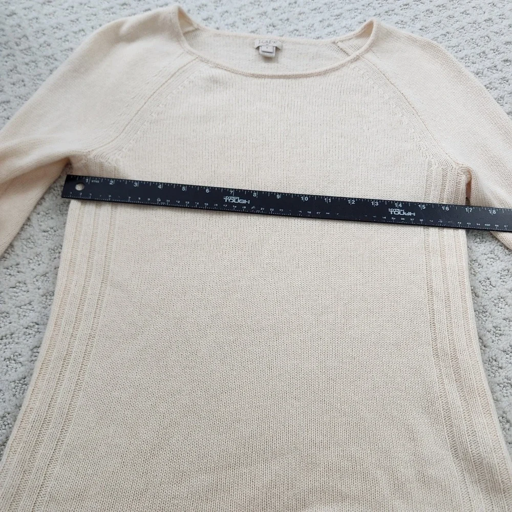 J.Crew‎ Merino Wool Cream Crewneck Sweater Womens Small